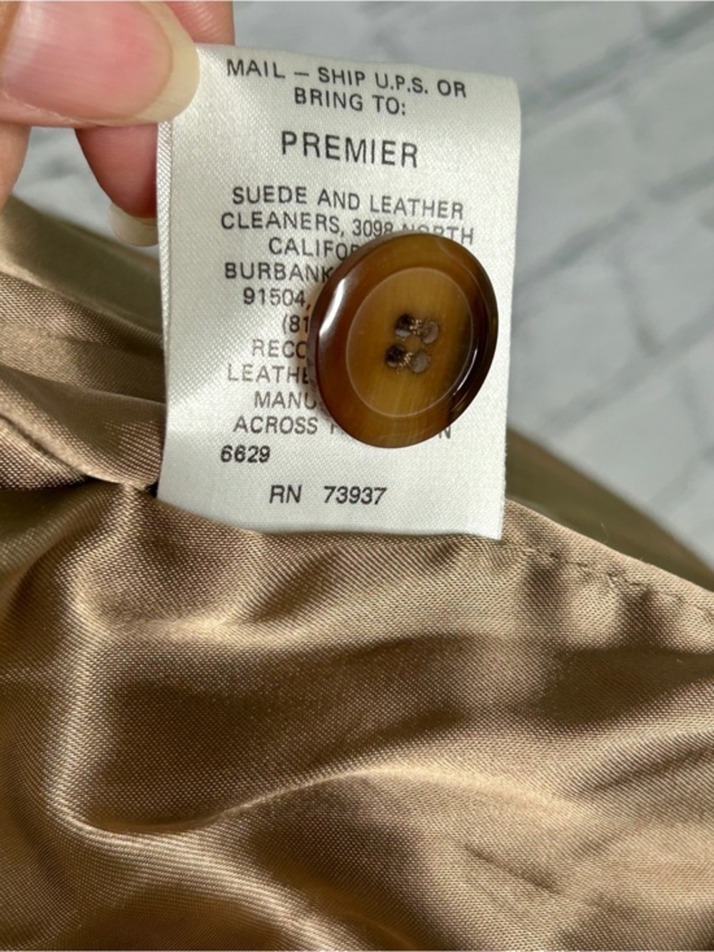 John Carlisle Women's Bronze Leather Jacket Medium Genuine Leather Button Blazer - Picture 10 of 10